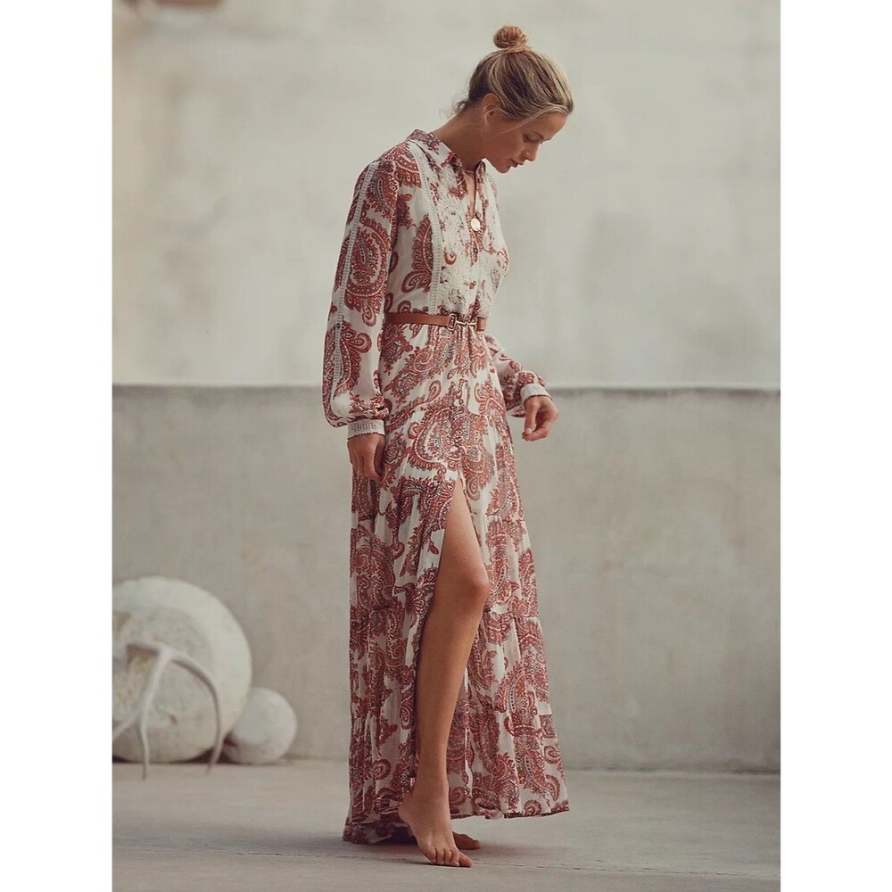Anthropologie Allaire Maxi Shirtdress Size XS
